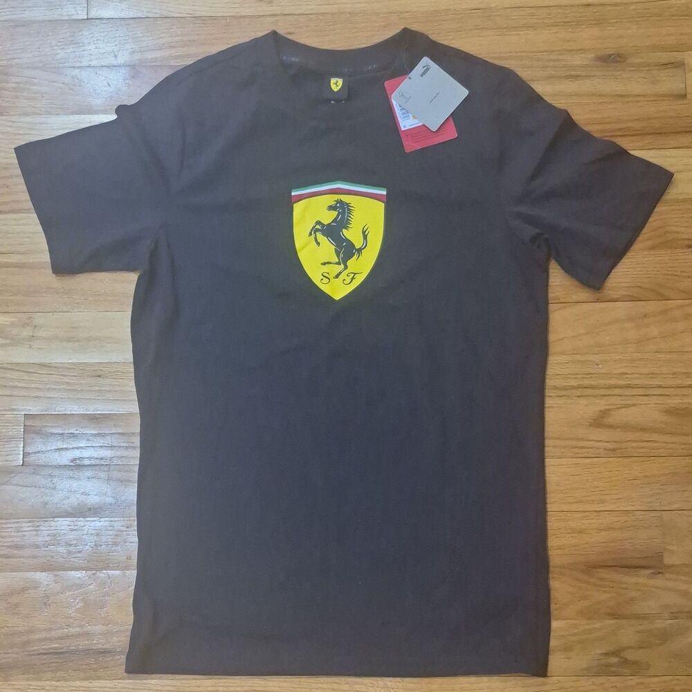 Puma X Scuderia Ferrari F1 Big Colored Shield Men's T-Shirt Size Small NWT